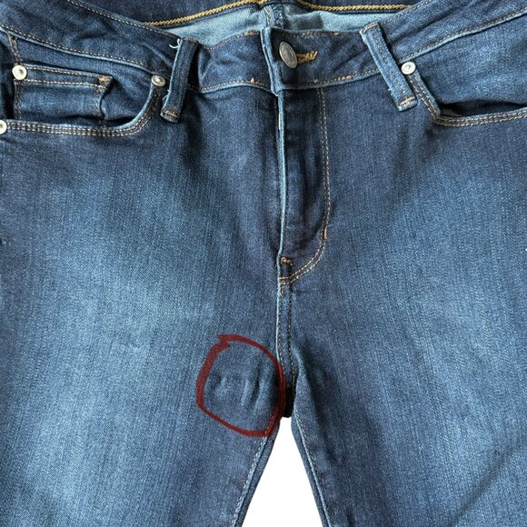 Just Black dark wash button zip five pocket stretchy skinny blue jeans 29/8 - Picture 11 of 11